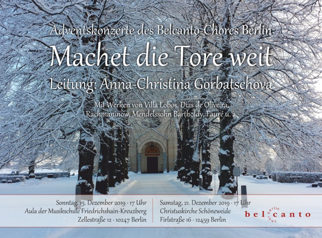 “Machet die Tore weit” – Bildmotiv zum Weihnachtskonzert